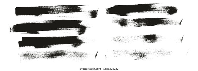 Calligraphy Paint Wide Brush Background Long High Detail Abstract Vector Background Set 74