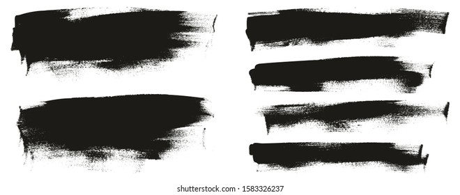 Calligraphy Paint Wide Brush Background Long High Detail Abstract Vector Background Set 5672