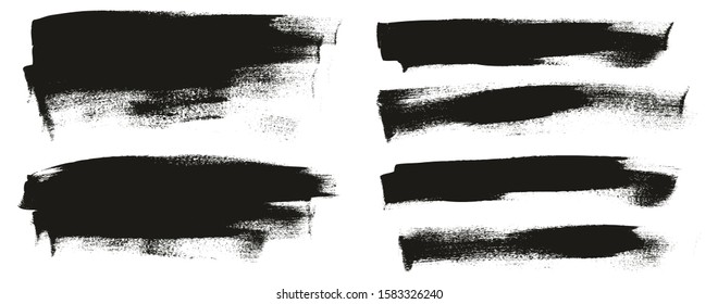 Calligraphy Paint Wide Brush Background Long High Detail Abstract Vector Background Set 5571