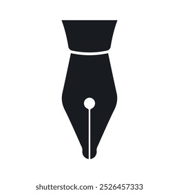 Icono de pluma de caligrafía, símbolo de herramienta de curva. Pictograma de Vector aislado.