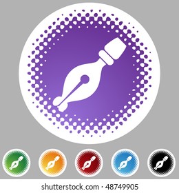 Pluma de caligrafía aislada en un fondo.
