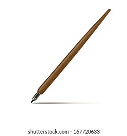 Calligraphy pen isolated on white