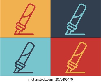 Calligraphy Pen Logo Template, Simple Flat Icon of calligraphy,pen,ink