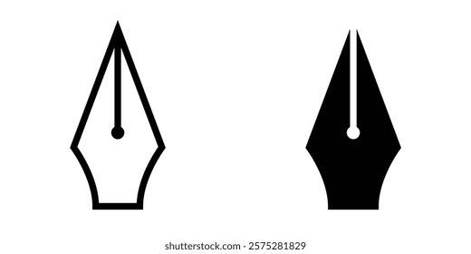 Calligraphy Pen Tip Logo Icon Symbol Asset Design Shape Abstract Geometrical