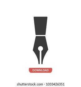 Calligraphy pen tip vector icon