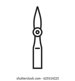 calligraphy pen vector icon in simple outline style. This icon are perfect for your websites and applications.