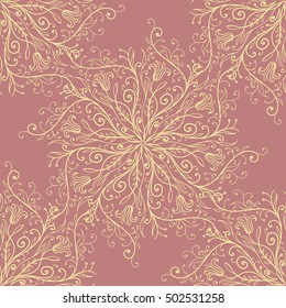 Calligraphy penmanship decorative seamless background. Vector illustration