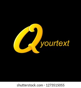 Calligraphy Q logotype VECTOR