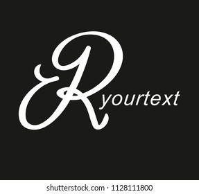 Calligraphy R logotype VECTOR