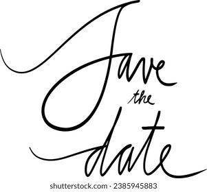Calligraphy of Save the Date 