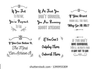 Calligraphy saying for print about sport fitness, workout, training. Vector Quote for typography and Social media post. Modern Inspiration Design