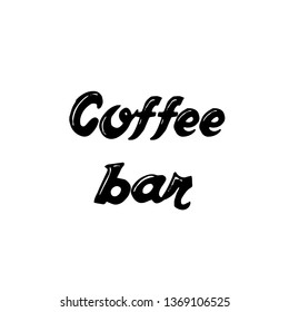 Calligraphy saying for print. Vector Quote. Coffee bar