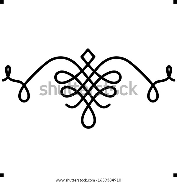 calligraphy scroll  logo\
in outline style 