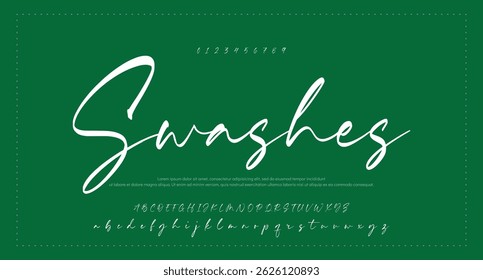 Caligrafía Fuente de firma Tipo de fuente de pincel de script escrito a mano para logotipos 