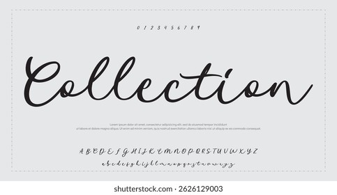 Calligraphy Signature Font Handwritten script brush font type for logotypes