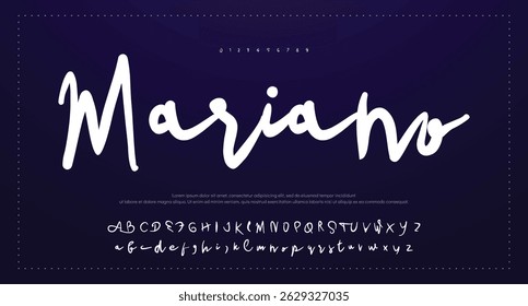 Calligraphy Signature Font Handwritten script brush font type for logotypes