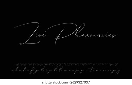 Calligraphy Signature Font Handwritten script brush font type for logotypes
