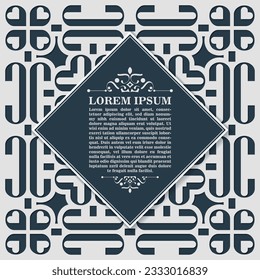 Calligraphy square ornament frame design