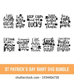 Calligraphy style t shirt for St. Patrick's Day with message Happy St. Patrick's Day, clips, isolated on white background