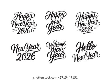 Calligraphy Stylish Vector – Happy New Year 2026
Elegant hand-lettered calligraphy vector featuring the text “Happy New Year”. Perfect for T-shirts, greeting cards, posters, mugs, pillows, and festive prints. Ideal for New Year celebrations, print-on-demand products, and creative design projects. Clean, scalable vector for high-quality digital and print use.
