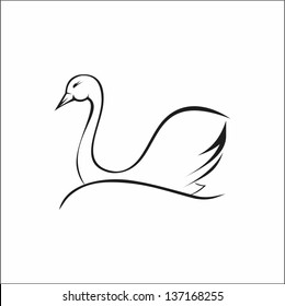 Calligraphy Swan