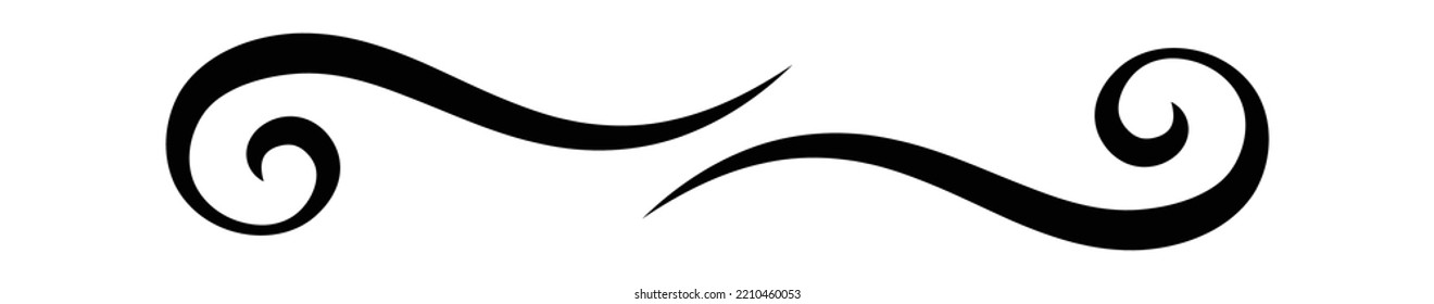 Calligraphy Swirl Decorative Design Element