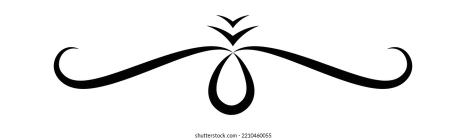 Calligraphy Swirl Decorative Design Element