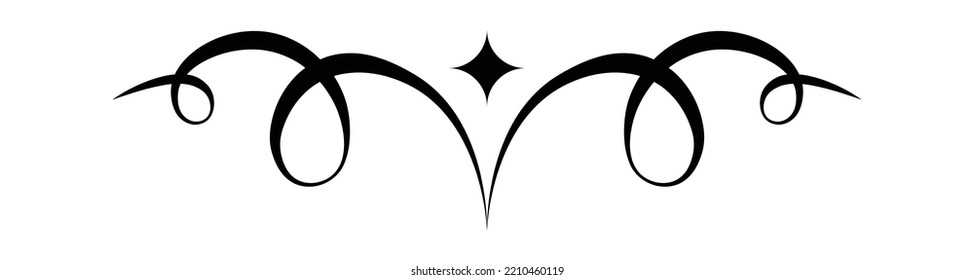 Calligraphy Swirl Decorative Design Element