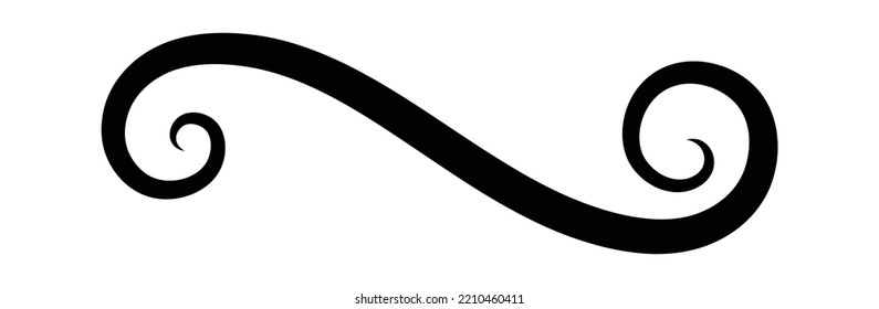 Calligraphy Swirl Decorative Design Element