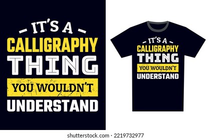 Calligraphy T Shirt Design Template Vector