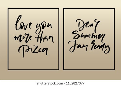 Calligraphy text for t-shirt women design, feminine internet shop. Curve lettering for original collection, fashion brand. Hand sketched banner, print or decor for souvenir goods, phone case, label