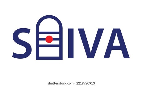 Calligraphy, typography text design for the god Shiva