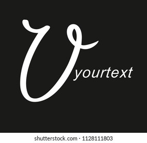 Calligraphy U logotype VECTOR