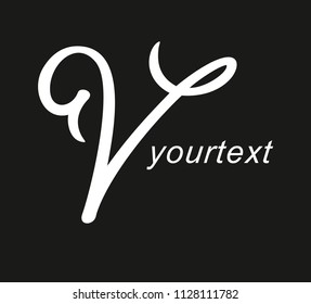 Calligraphy V logotype VECTOR