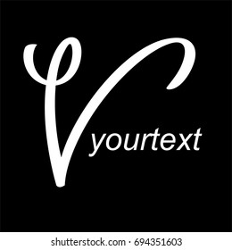 Calligraphy V logotype VECTOR