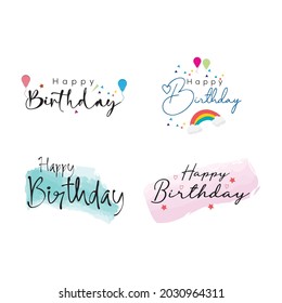 calligraphy vector for Birthday templates