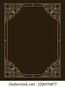 Calligraphy vector frame and page decoration. ornaments and line art for greeting cards, wedding invitations, ornate frames
