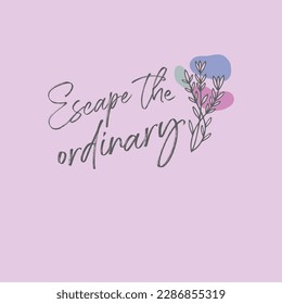 Diseño de ilustraciones de caligrafía Vector para gráficos simples, modernos, mínimos, de camisetas, impresos, tarjetas, pegatinas. afiches, diseño de Mug. Diseño tipográfico, de ilustración vectorial, boho, floral