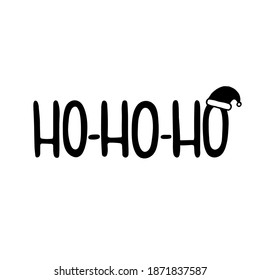 Calligraphy vector illustration. Lettering - HO HO HO