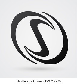 Calligraphy vector logo design template. Infinity shape icon. Infinite Calligraphy creative concept. Ligature O and S.