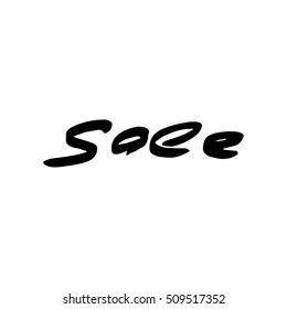 calligraphy vector "sale" of hand made doodle illustration