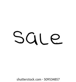 calligraphy vector "sale" of hand made doodle illustration
