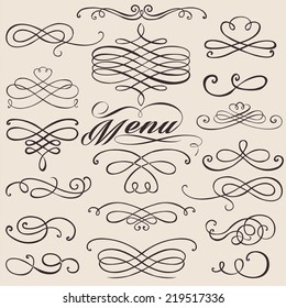 Calligraphy Vintage Elements Design