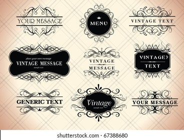 calligraphy vintage frames for your text