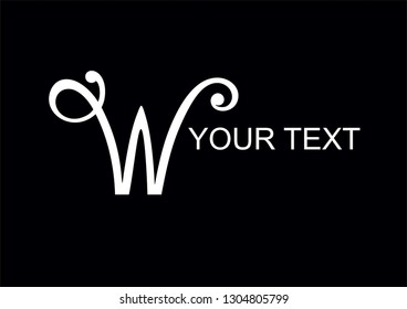 Calligraphy W logotype VECTOR
