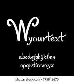 Calligraphy W logotype VECTOR