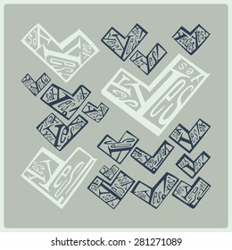 Calligraphy of the word "Yes" inside of a confirmation mark as an expression of approval illustration vector