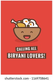 Calling All Biryani Lovers Poster Design