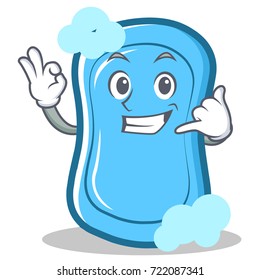 Calling blue soap character cartoon
