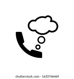 calling bubble icon vector template illustration design